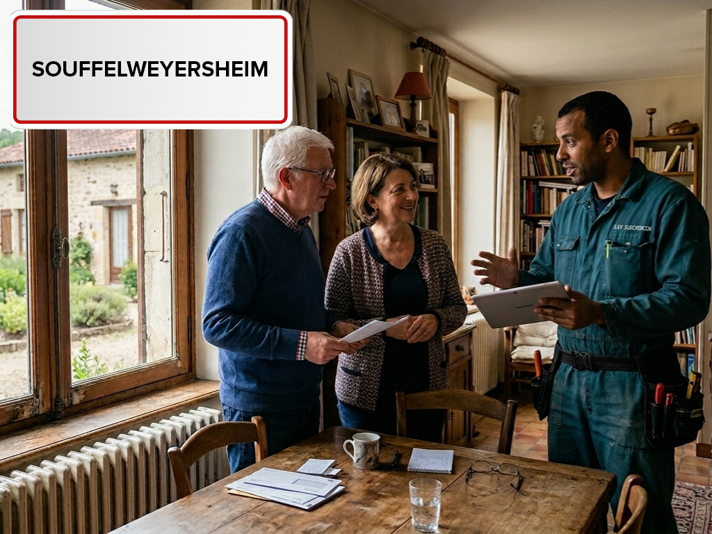 Installation de pompe à chaleur à Souffelweyersheim (67460) dans le Bas-Rhin
